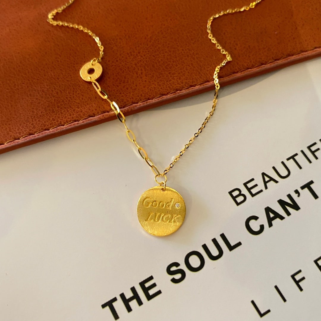 18K gold diamond necklace - 4