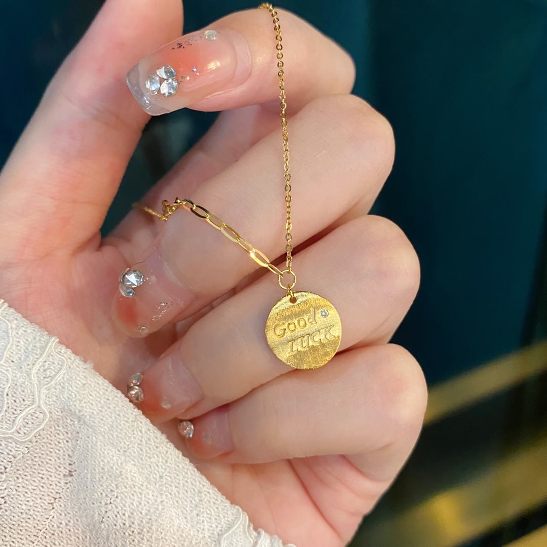 18K gold diamond necklace - 6