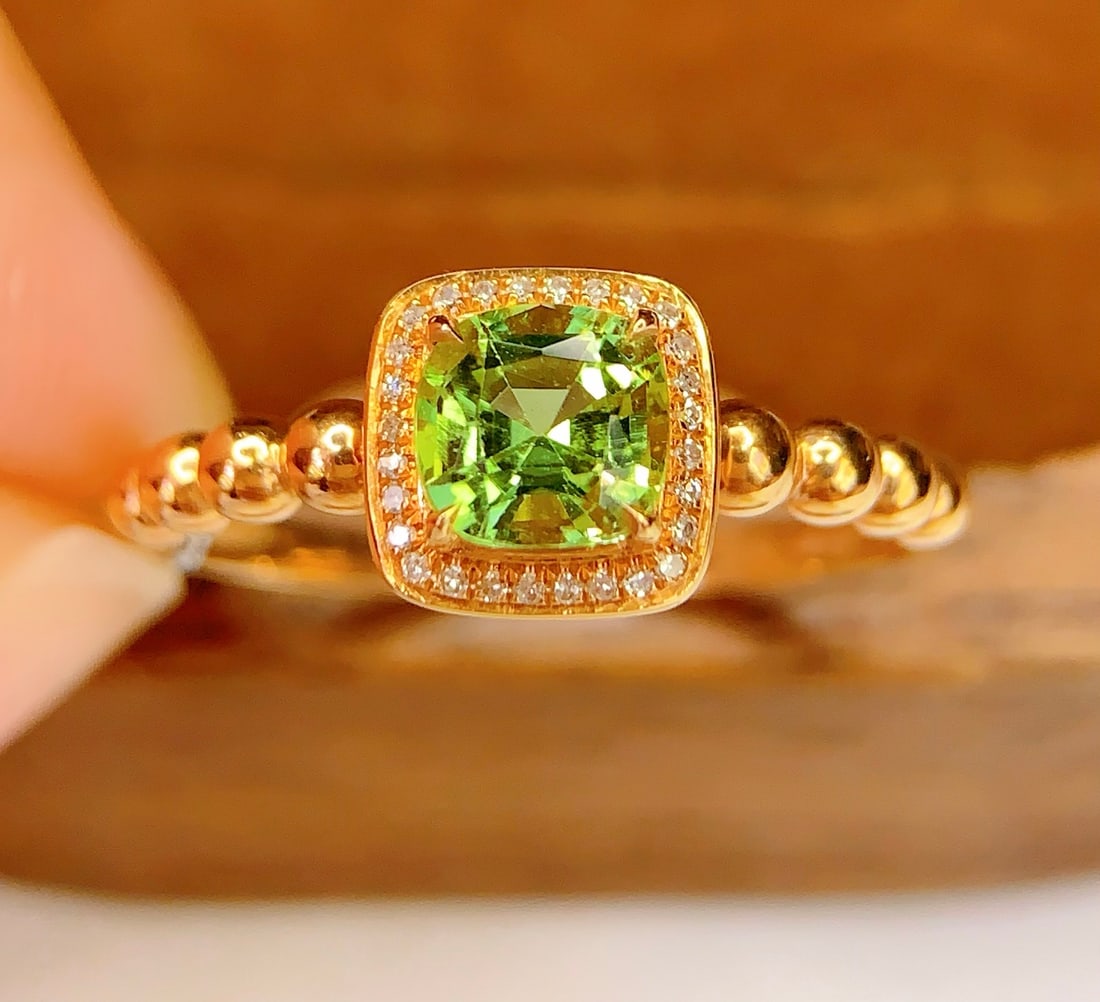 18K Gold Tourmaline Ring - 4
