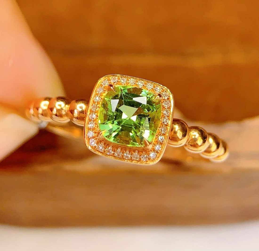 18K Gold Tourmaline Ring - 5