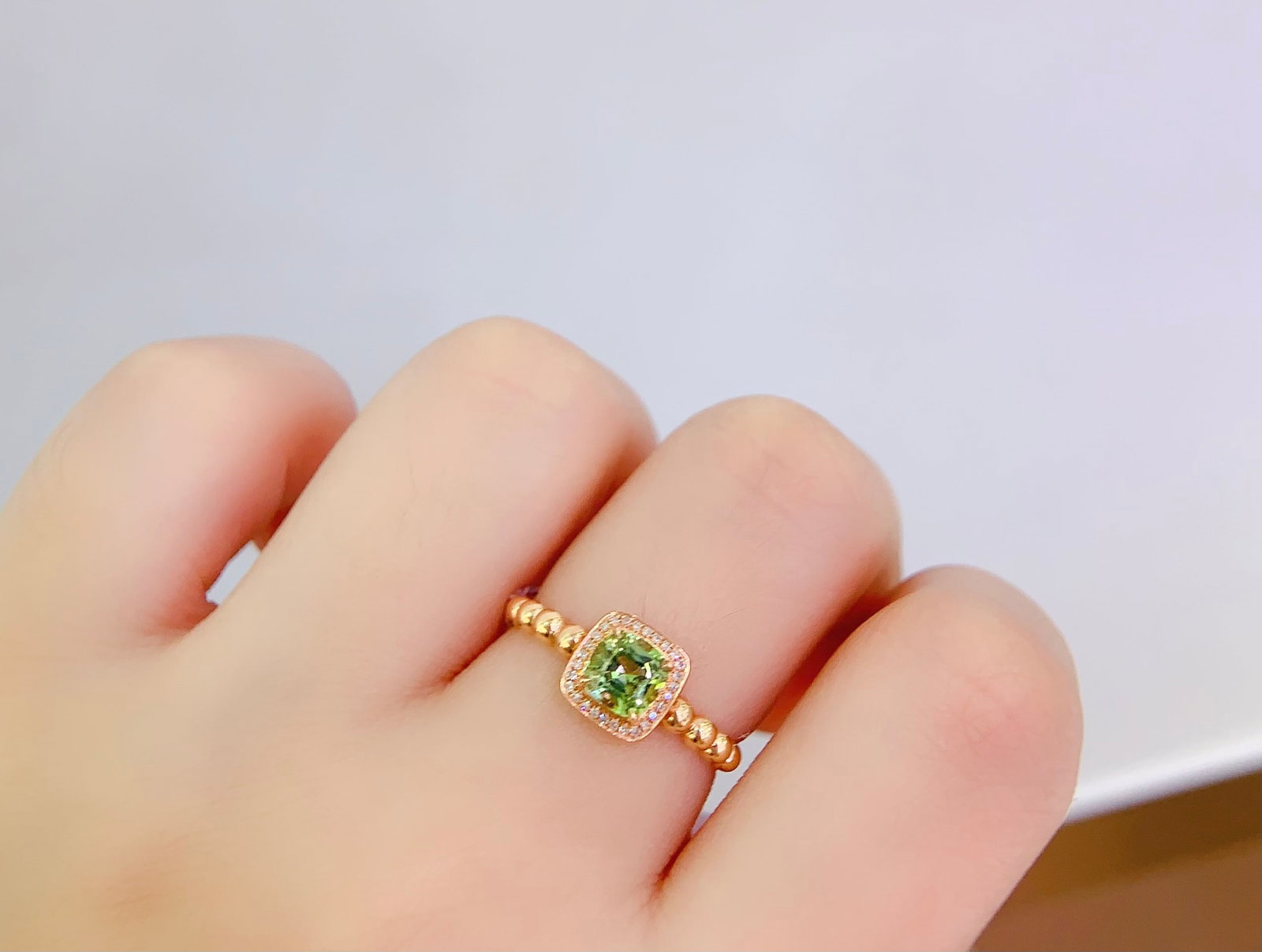 18K Gold Tourmaline Ring - 6