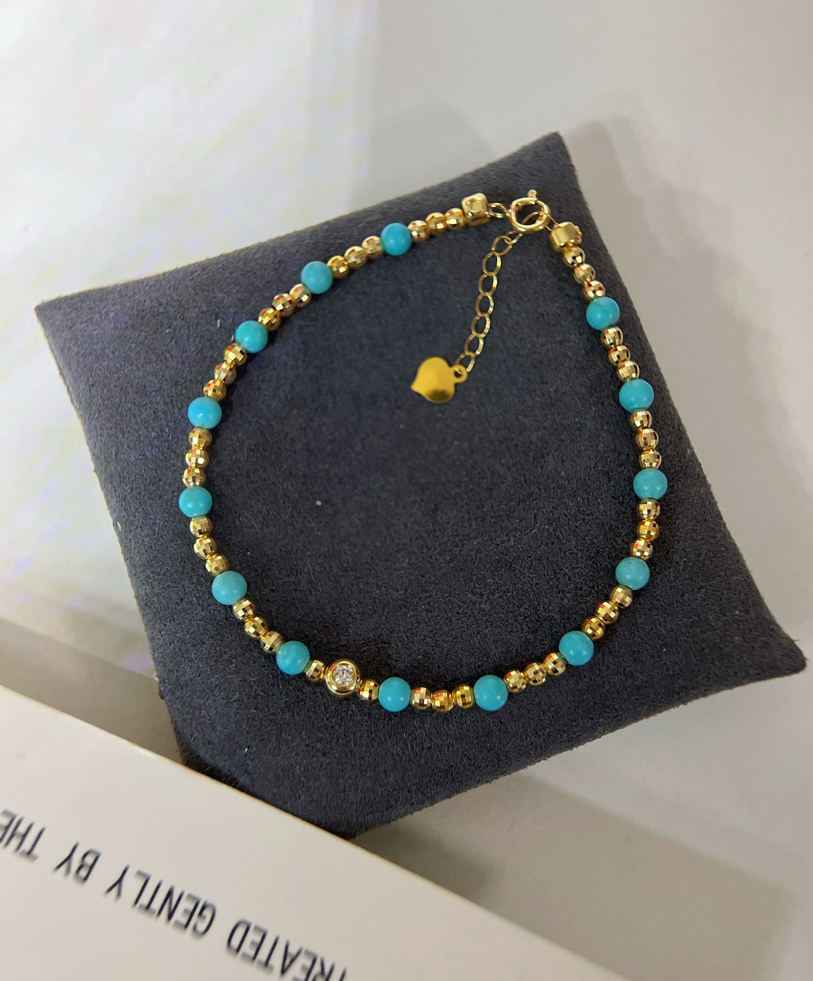 18K Gold Turquoise Bracelet - 3