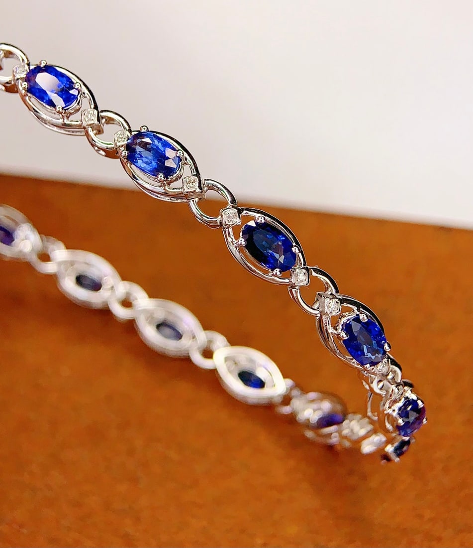 18K Gold Sapphire Bracelet - 2
