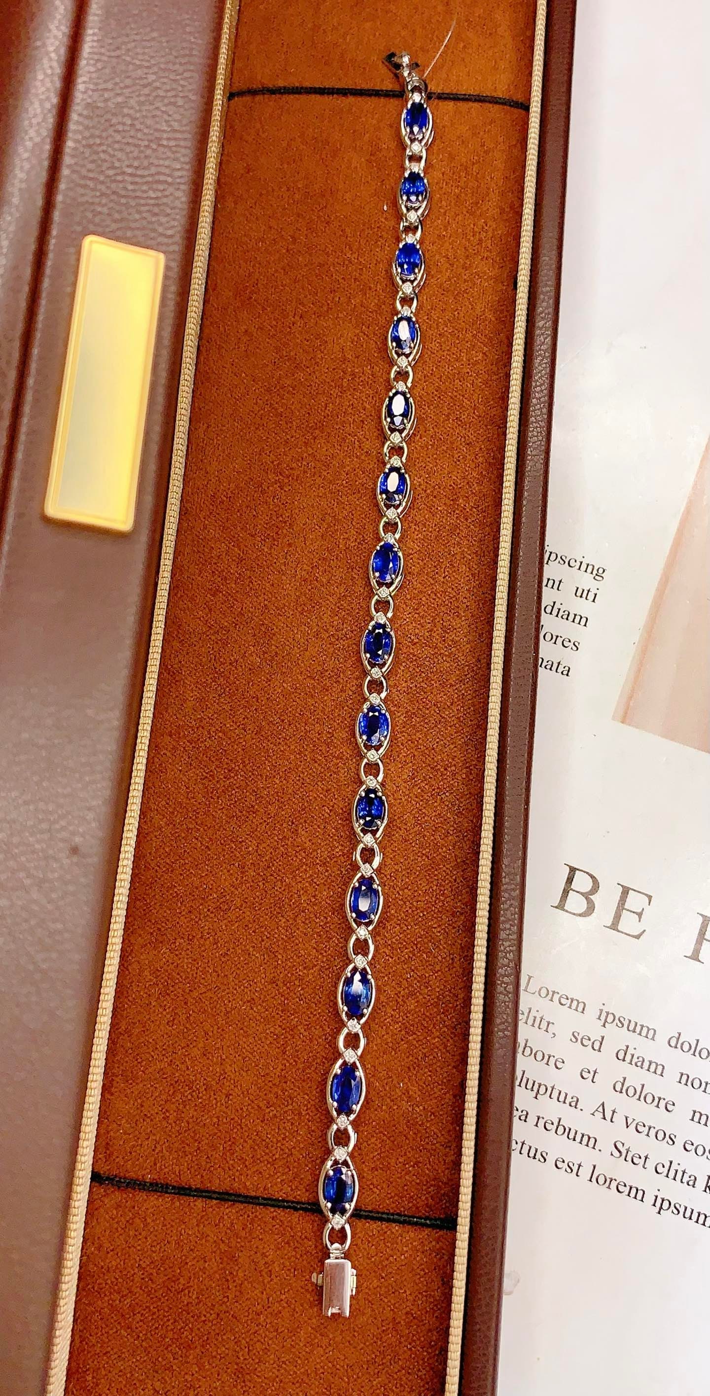 18K Gold Sapphire Bracelet - 6