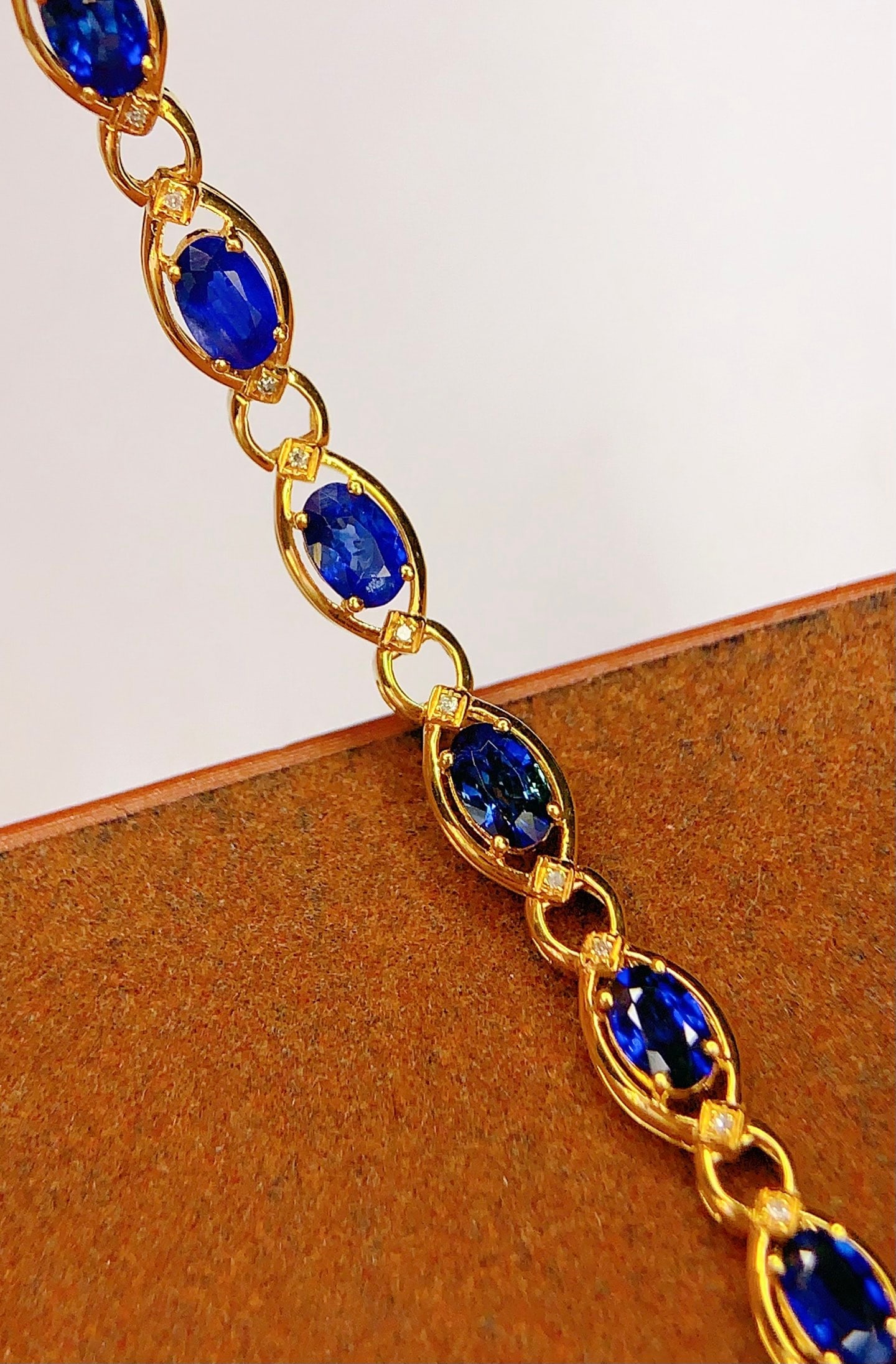 18K gold sapphire bracelet - 2