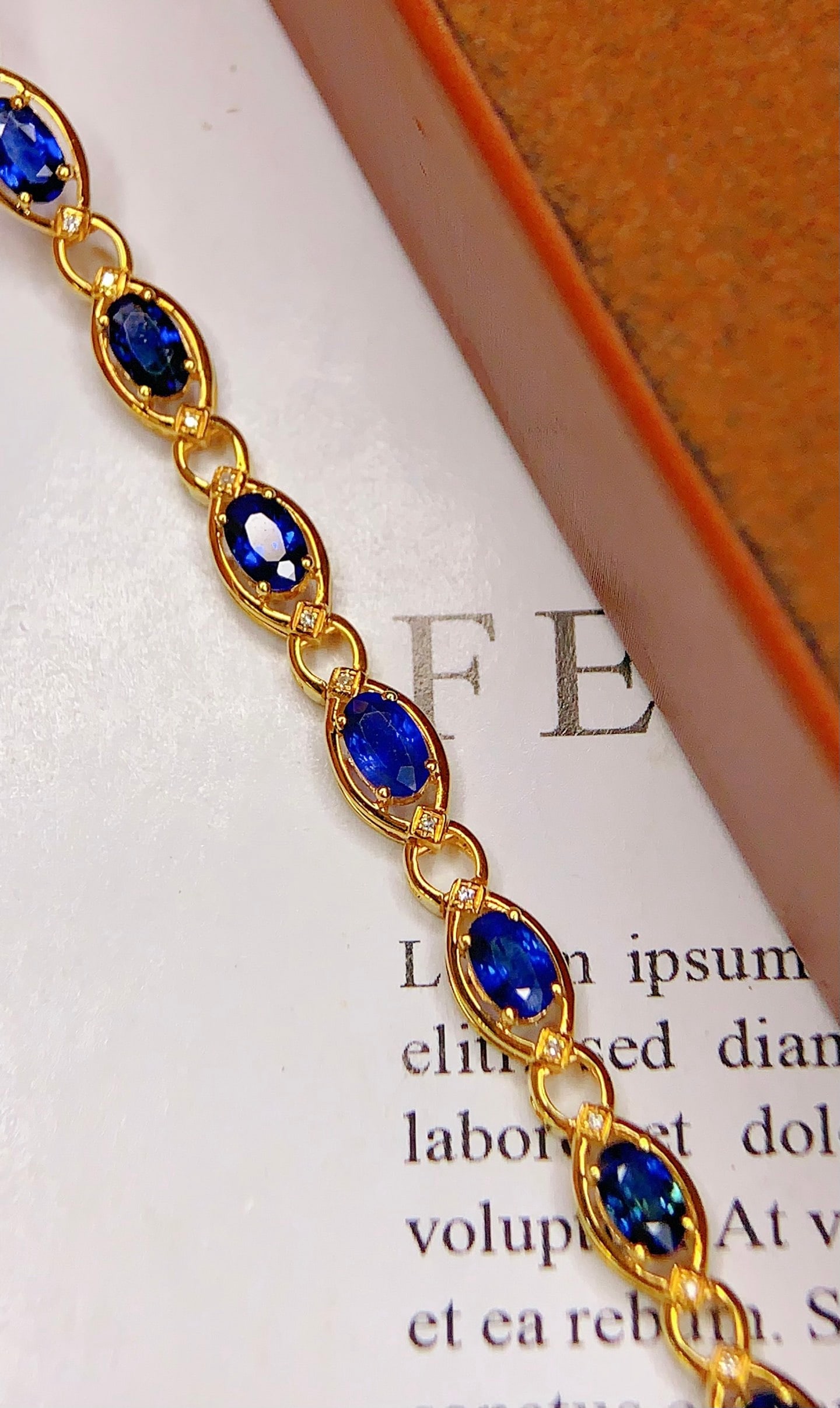 18K gold sapphire bracelet - 4