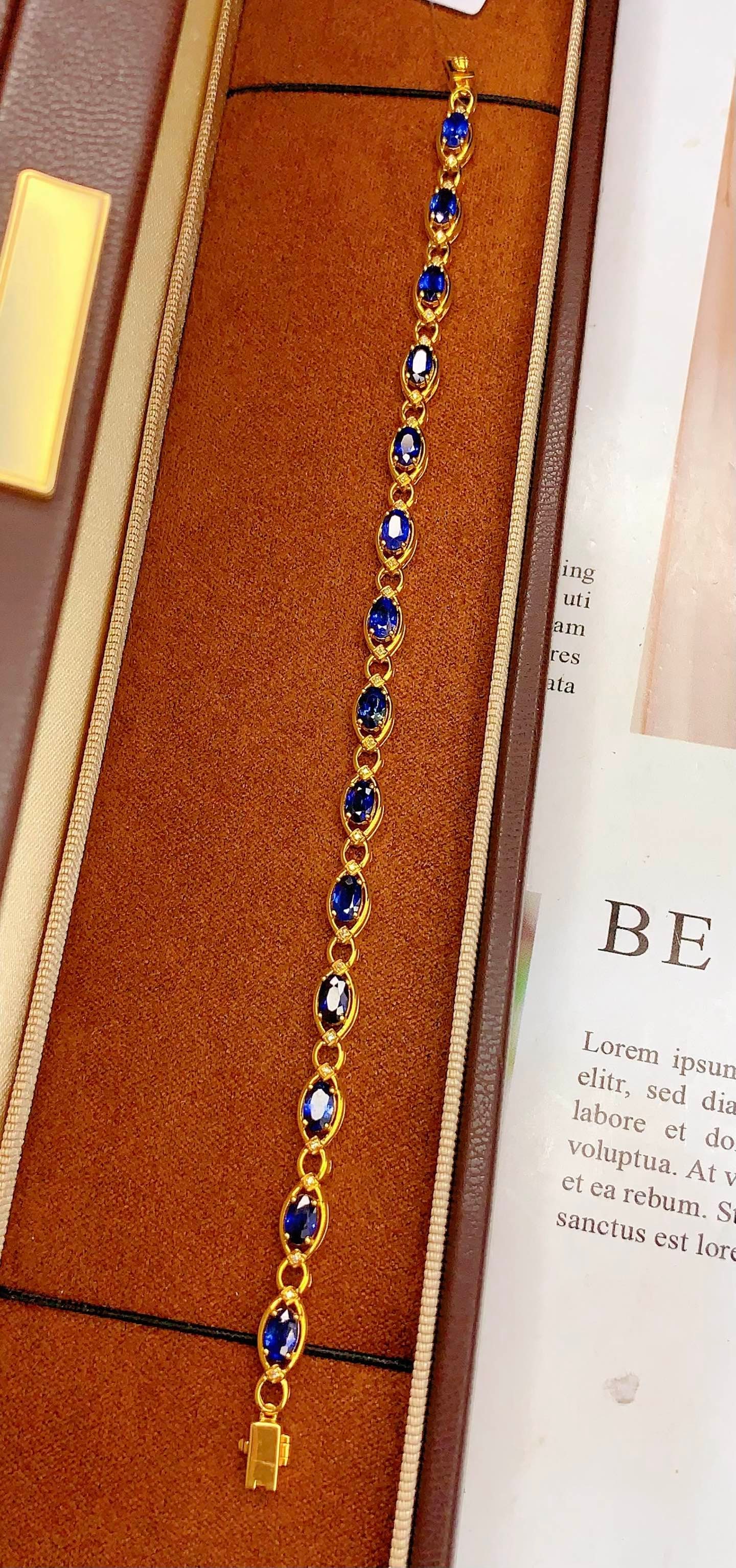 18K gold sapphire bracelet - 6