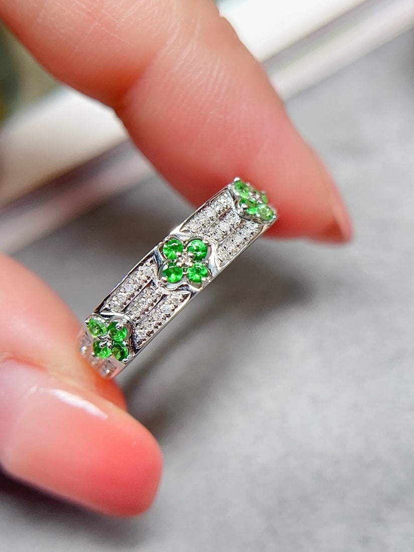 18K gold emerald ring - 3