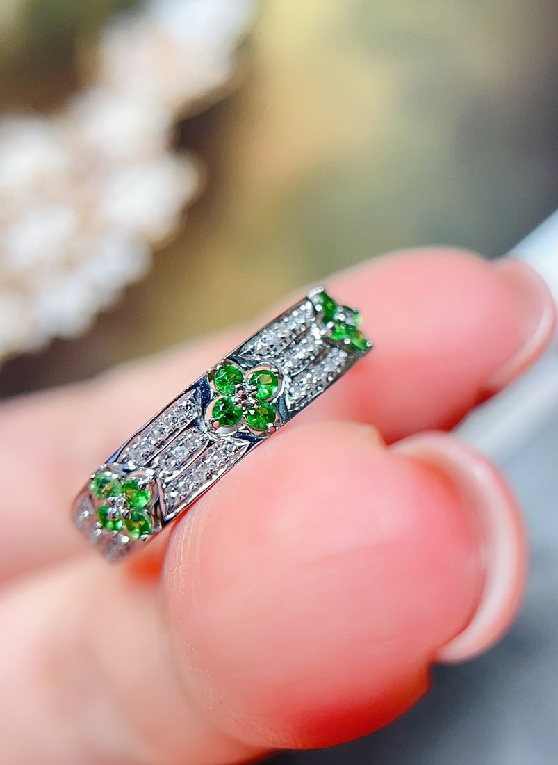 18K gold emerald ring - 5