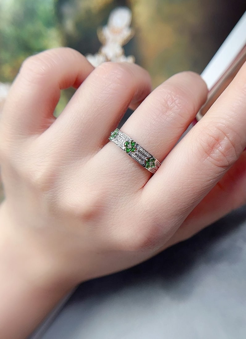 18K gold emerald ring - 6