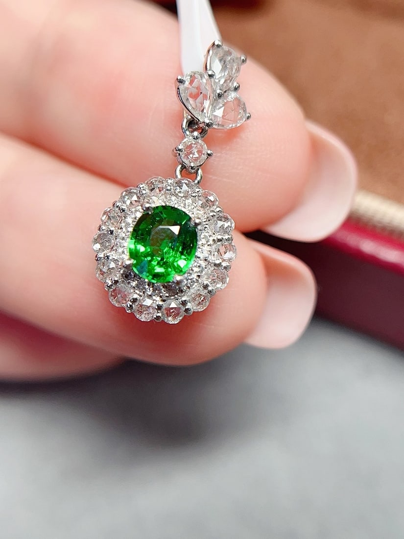 18K Gold Sapphire Pendant - 3