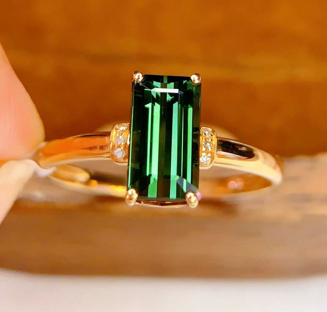 18K gold emerald ring - 3