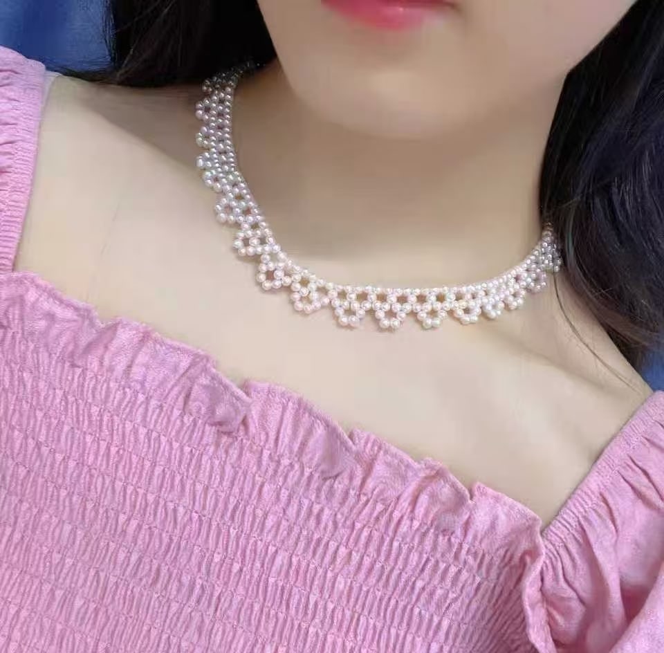 Natural freshwater pearl necklace - 3