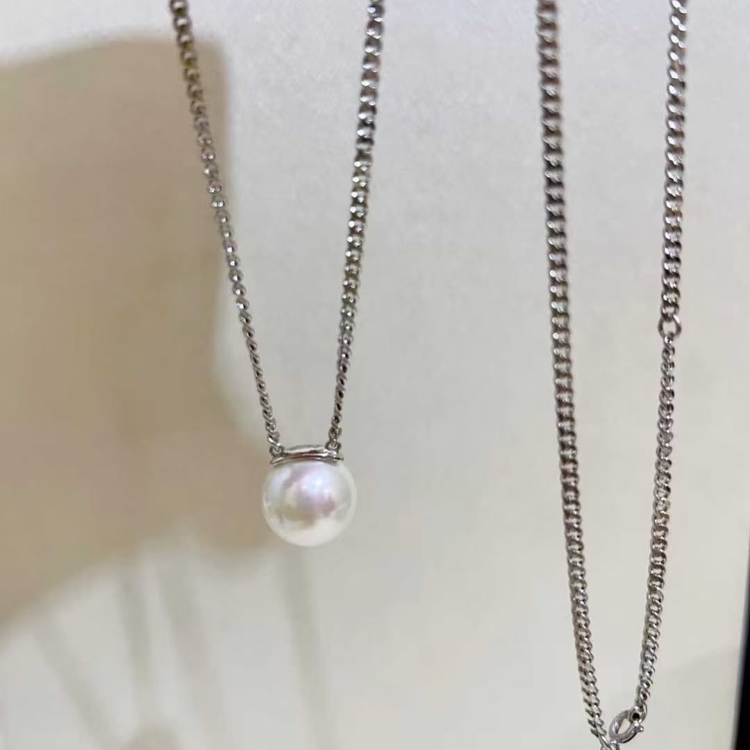 Sterling Silver Freshwater Pearl Necklace - 4