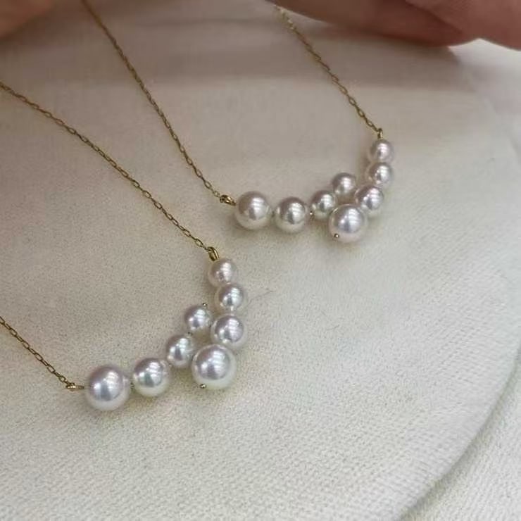 Pearl collarbone chain necklace - 2