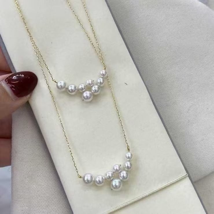 Pearl collarbone chain necklace - 3