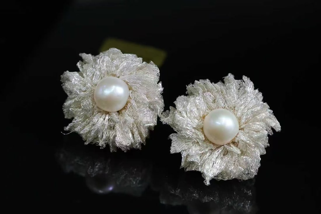 Freshwater pearl earrings - 3