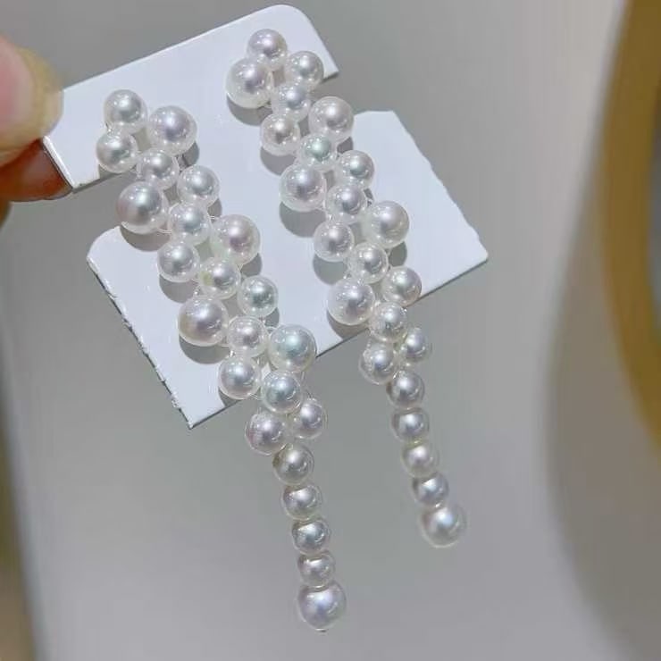 18K Gold Pearl Earrings - 2