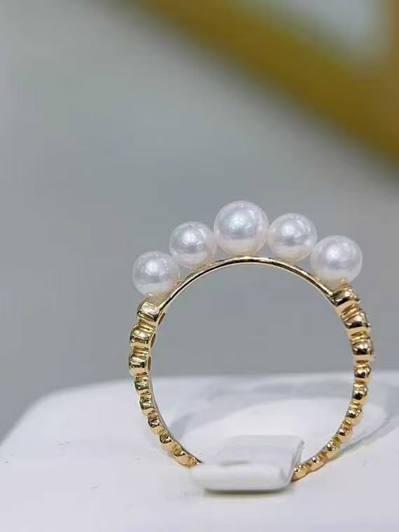 18K Gold Pearl Ring - 2