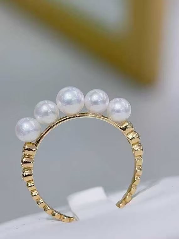 18K Gold Pearl Ring - 3