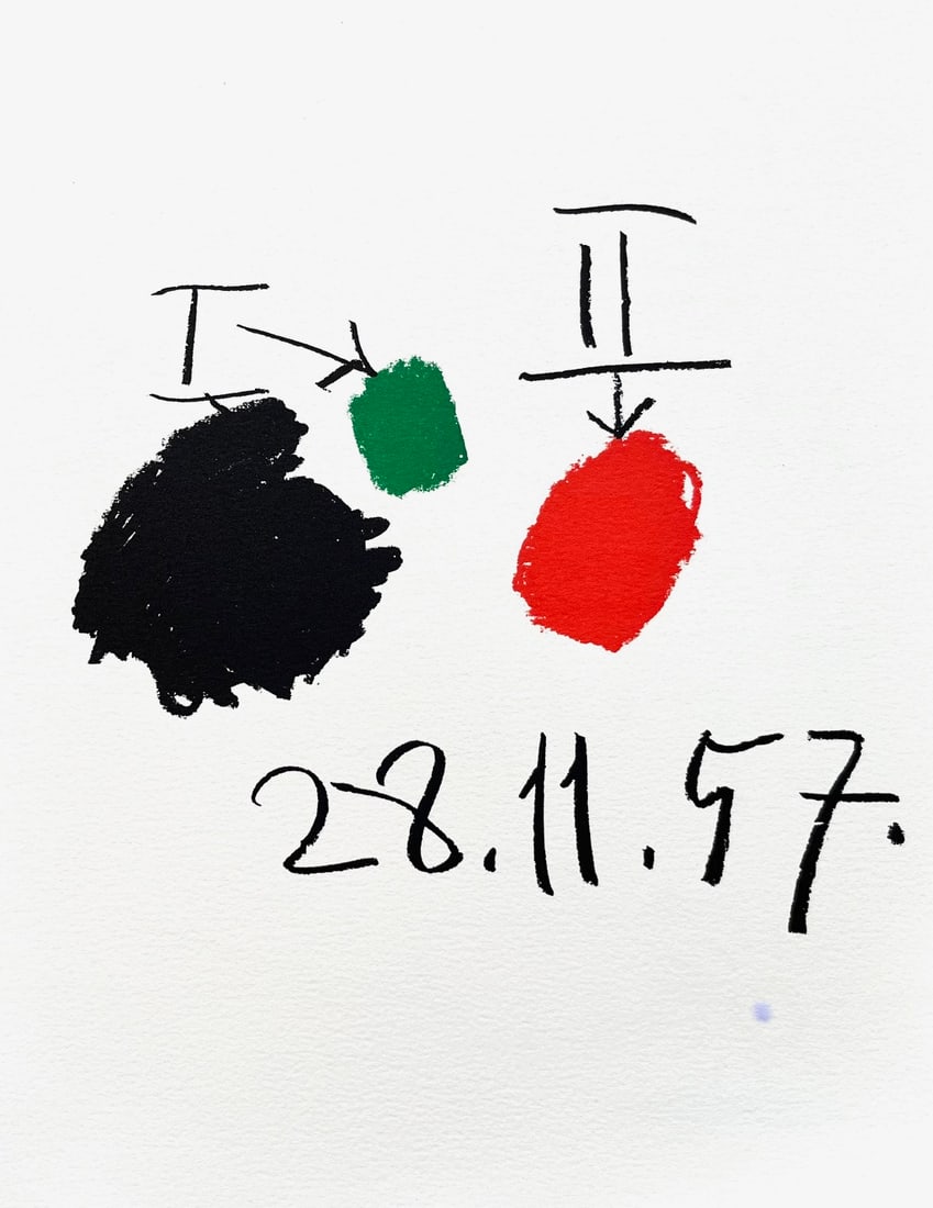 Pablo Picasso Lithograph 11 A Mme la Pierre 1982: Title: Pablo Picasso Lithograph 11 A Mme la Pierre 1982 Description: Title: Cahier 11 Artist: Pablo Picasso Country: Spain Medium: Lithograph Marks: Cahier 11 is four pages of letters and