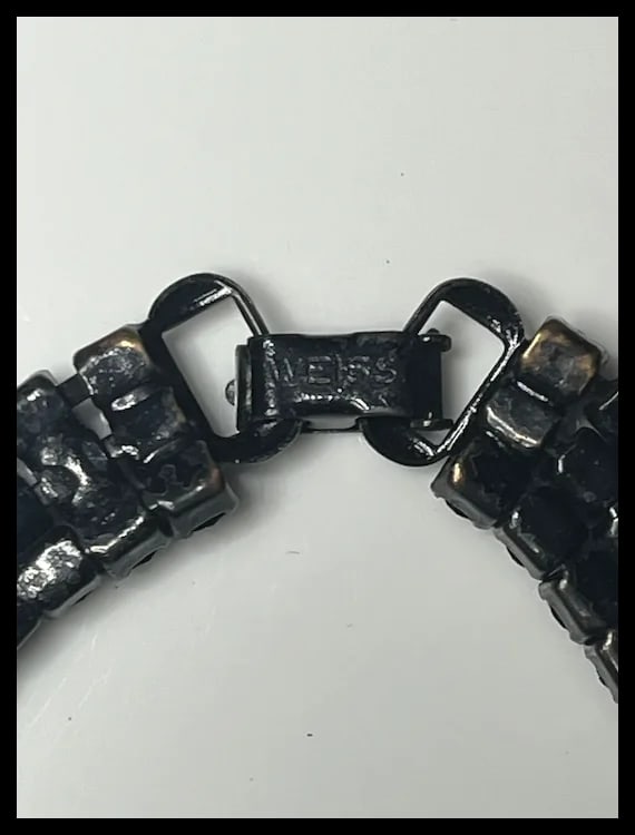 Vintage Lot of Black Rhinestone Weiss Jewelry - 8