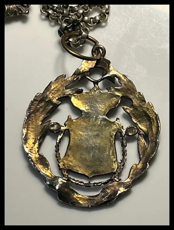 Custom Antique German Ritual Relic Sterling Silver Coin Medalian Necklace/Belt - 11