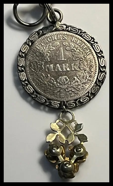 Custom Antique German Ritual Relic Sterling Silver Coin Medalian Necklace/Belt - 4