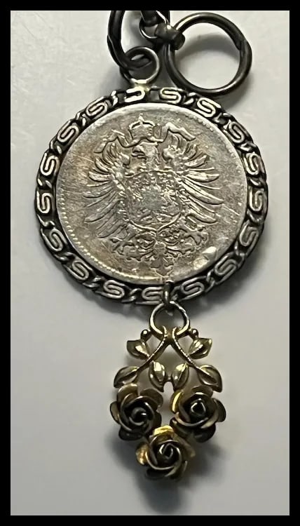 Custom Antique German Ritual Relic Sterling Silver Coin Medalian Necklace/Belt - 5