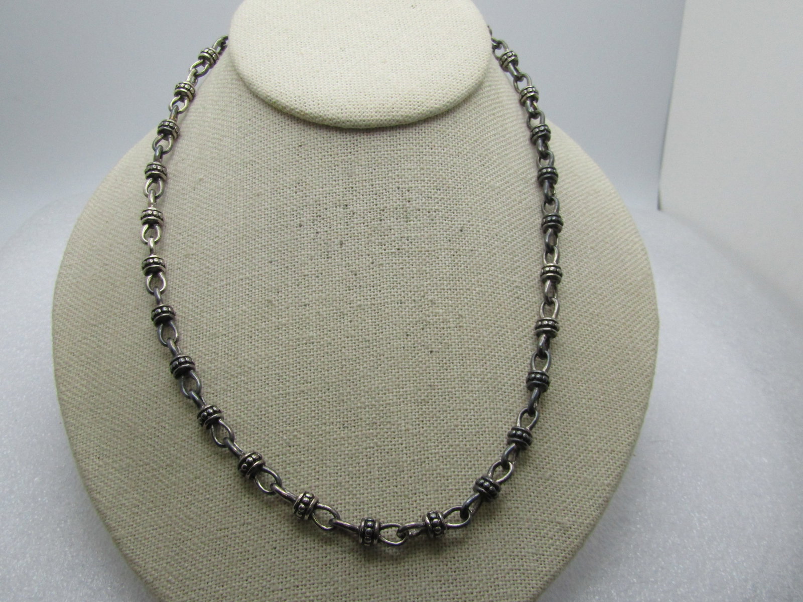 Vintage Titanium Tone Bali Link Necklace, 18", Premier Designs, 1980's-1990's - 2