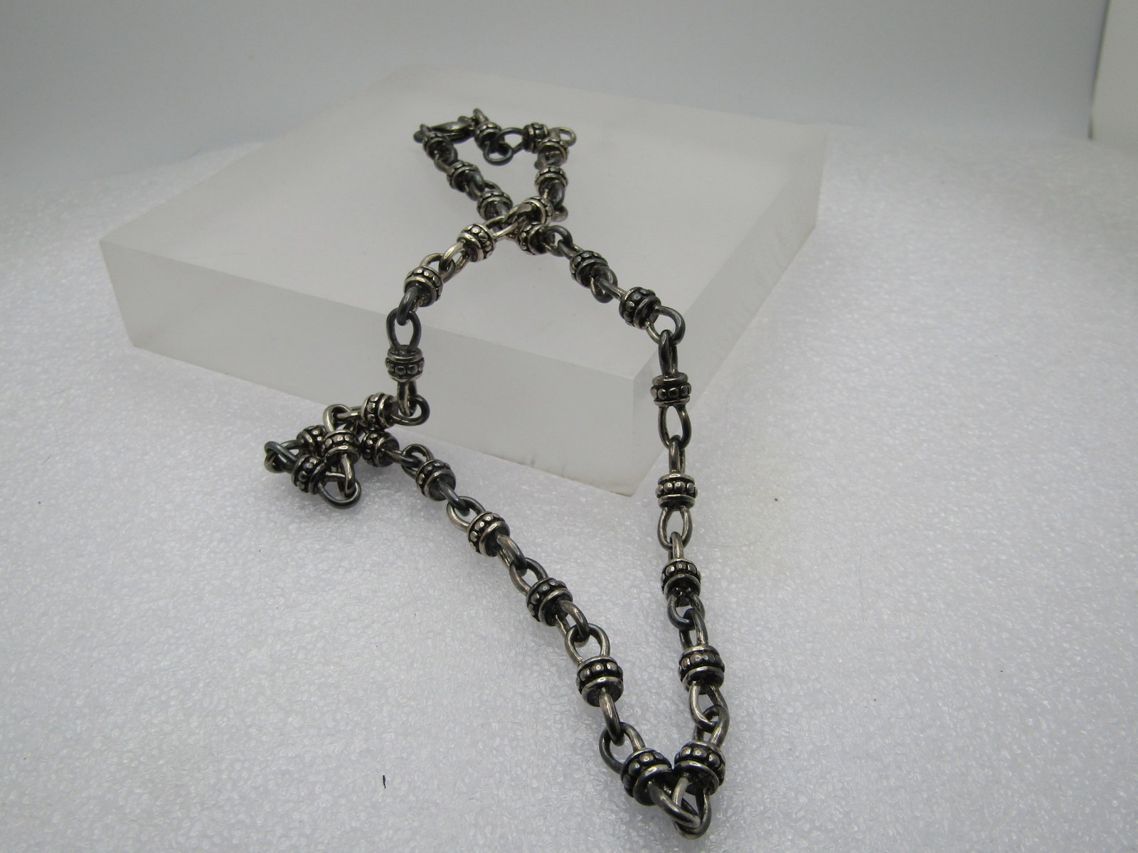 Vintage Titanium Tone Bali Link Necklace, 18", Premier Designs, 1980's-1990's - 4