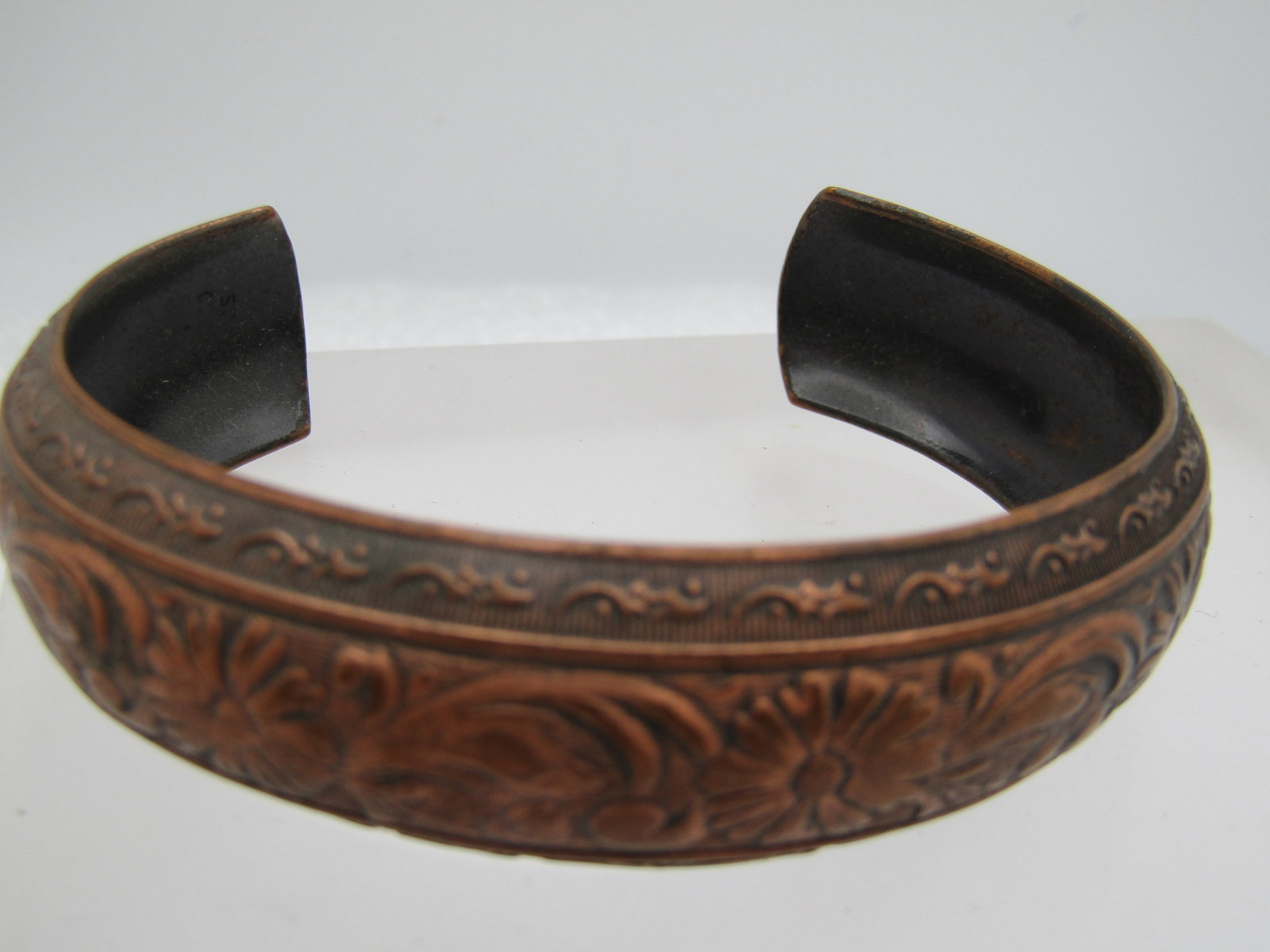 Vintage Copper Enameled Cuff Bracelet, Matisse Renoir, Unisex, 6.5, 1950's-1960's - 3