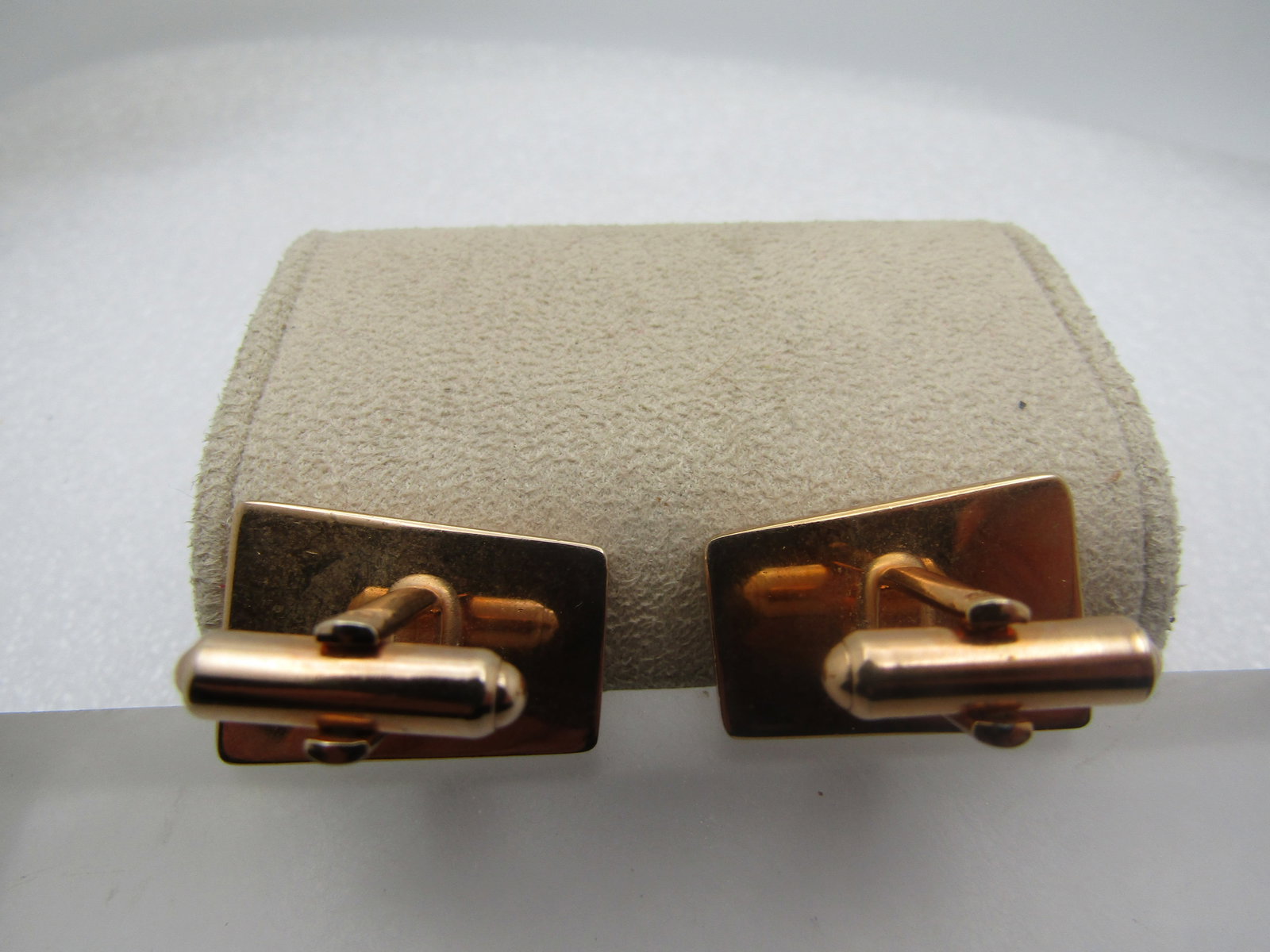 Vintage Mid Century Modern Cufflinks, Hickok, Black/Gold 1" wide, Tapered - 5