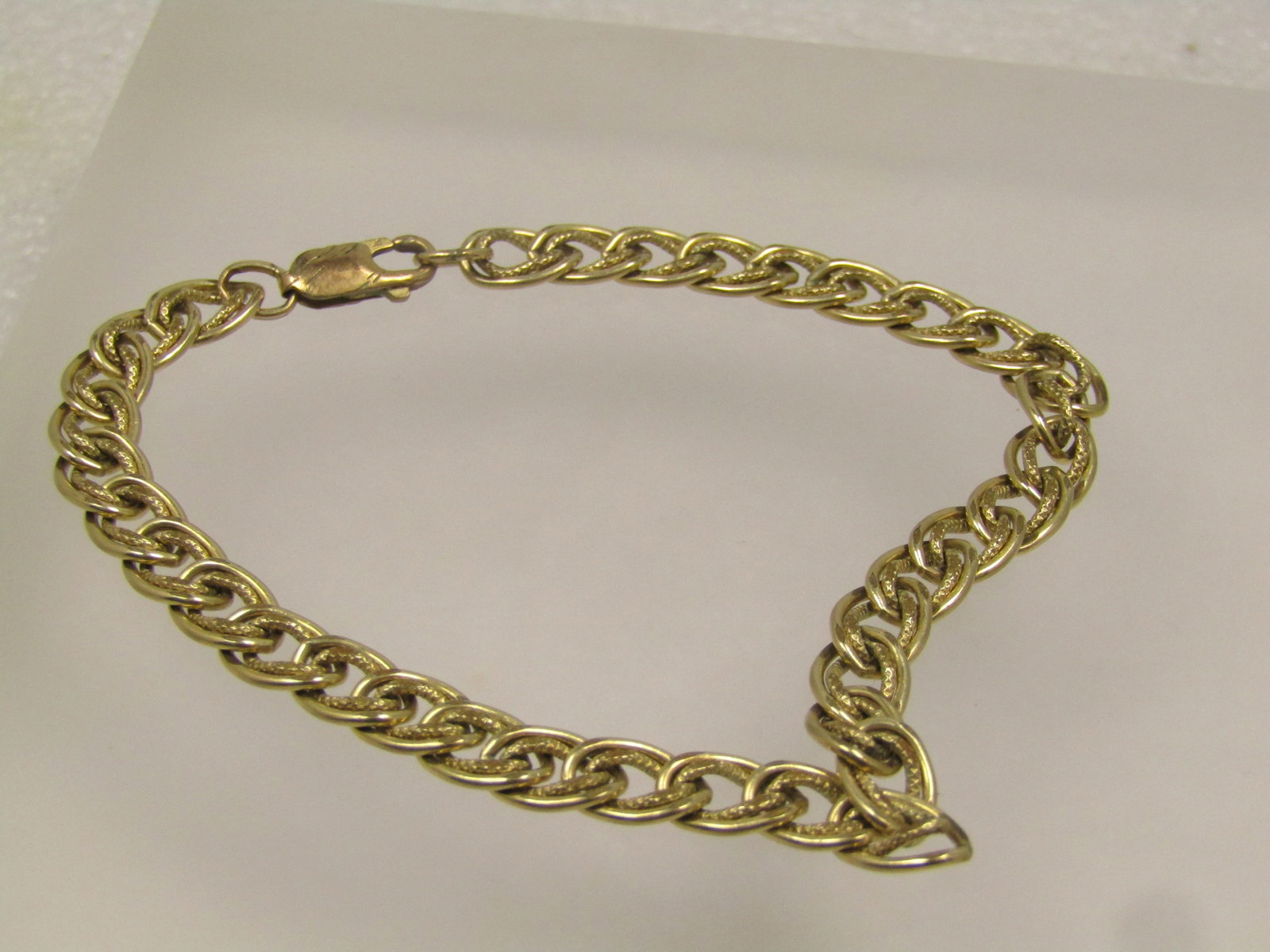 Vintage Gold Filled Double Link Bracelet, 7.25", 1980's - 4
