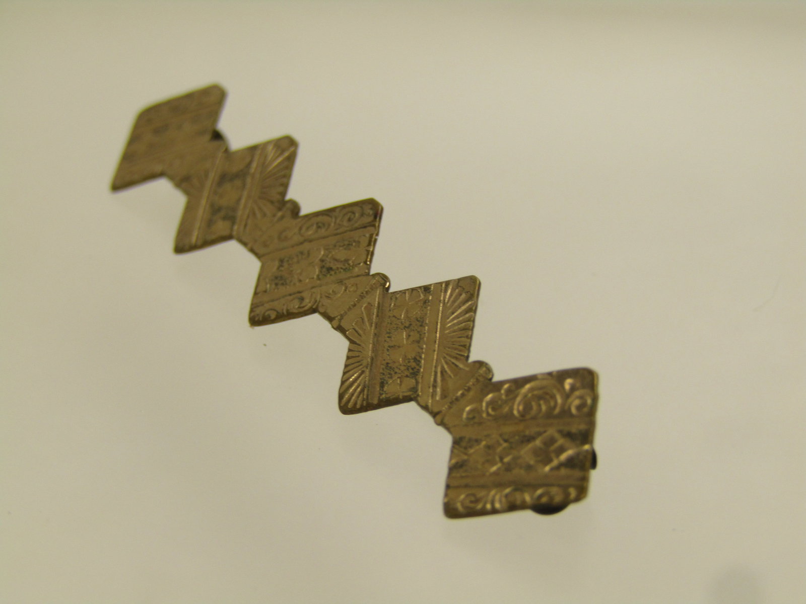 Antique Rose Gold Filled Bar Brooch, C-Clasp, 1800's-1910 - 2