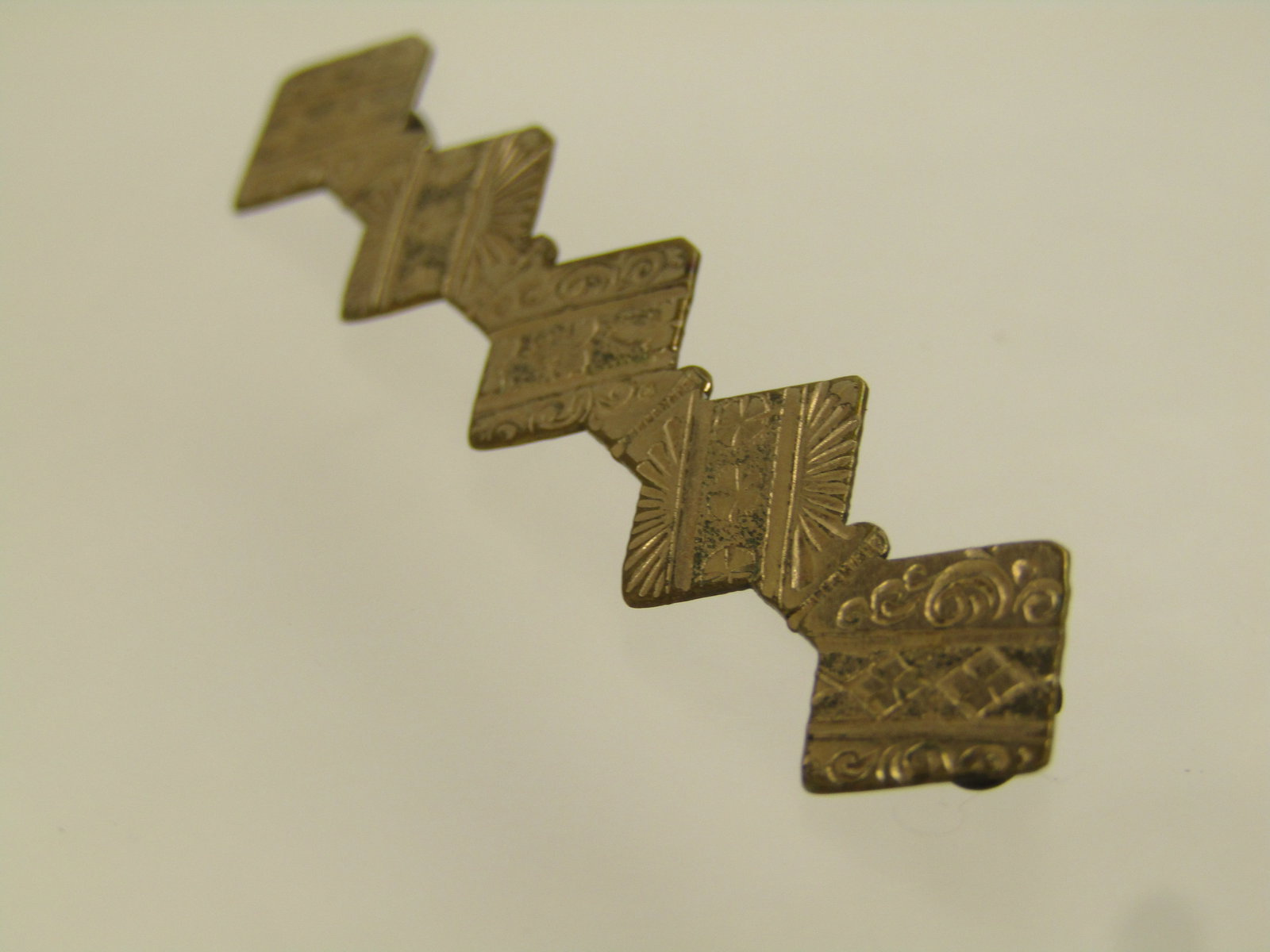 Antique Rose Gold Filled Bar Brooch, C-Clasp, 1800's-1910 - 6