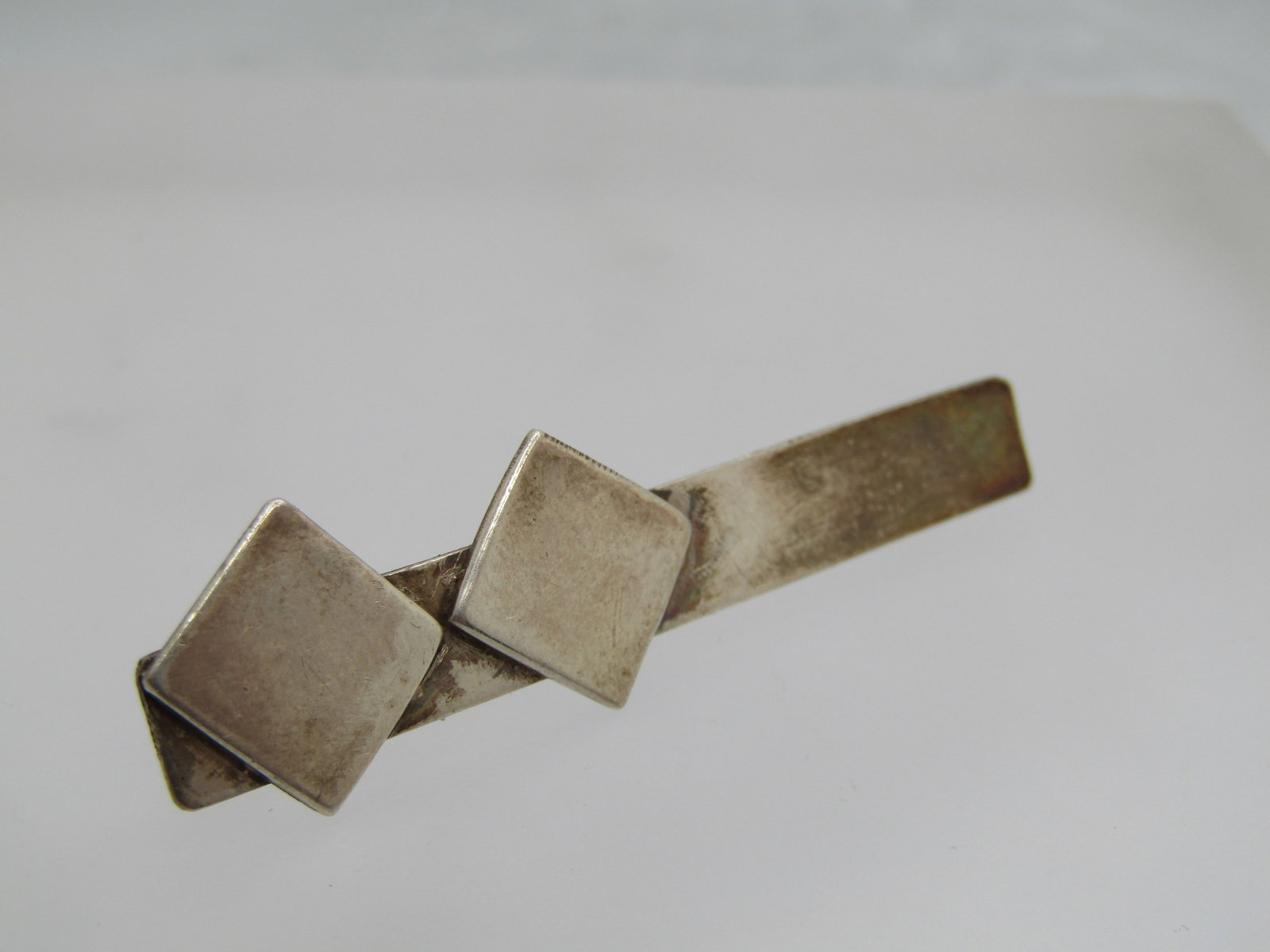 Vintage Sterling Mid-Century Modern Bar Brooch, 2-7/8", 1940's-1950's - 2