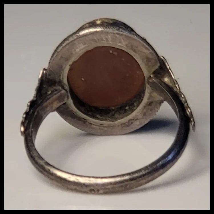 Vintage Silver Cameo ring - 3