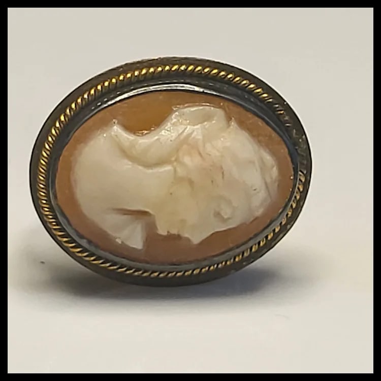 Vintage Shell Cameo Earrings - 4