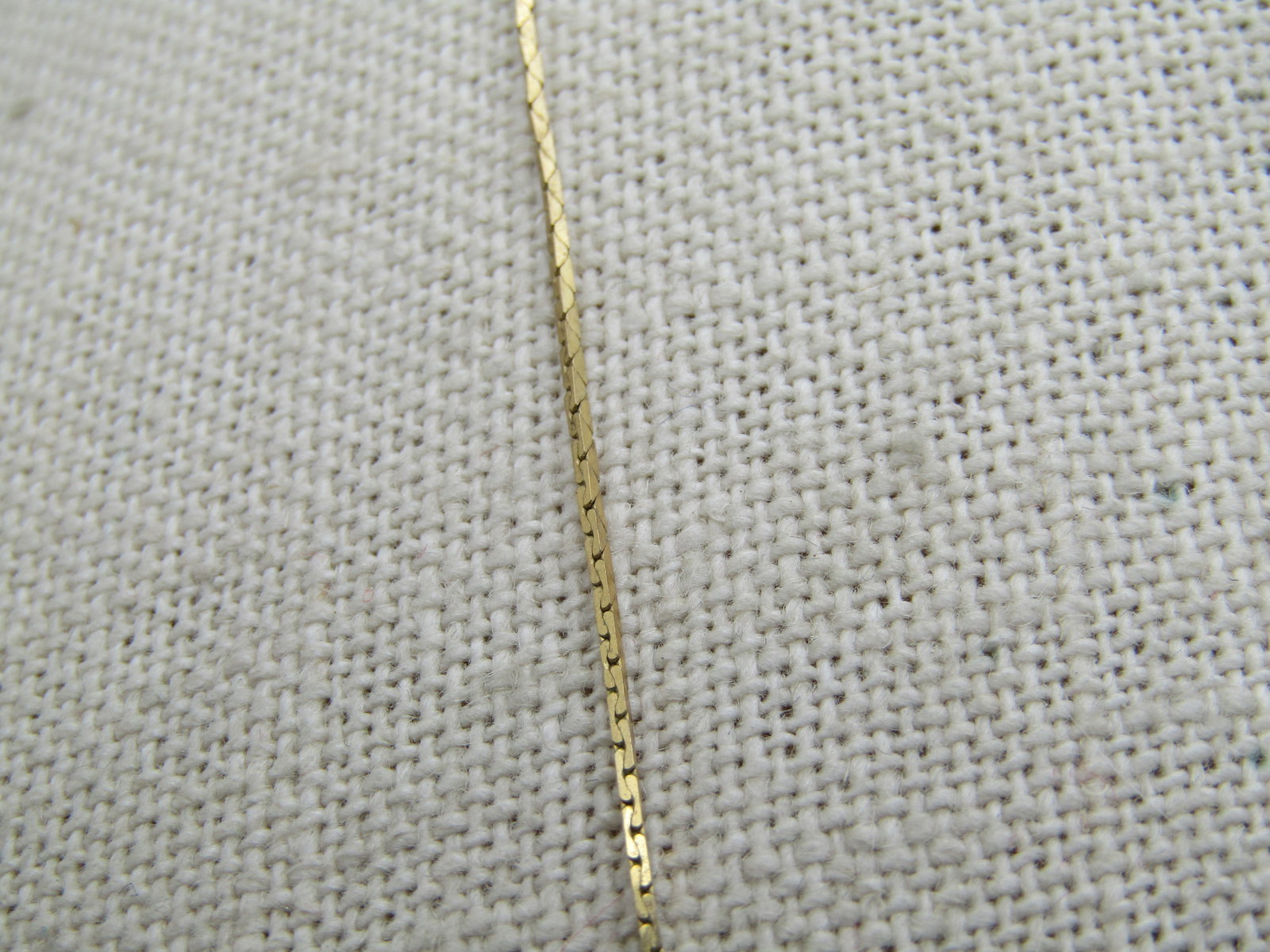 Vintage Danecraft Sterling Herringbone Necklace, Goldwashed, 20" - 4