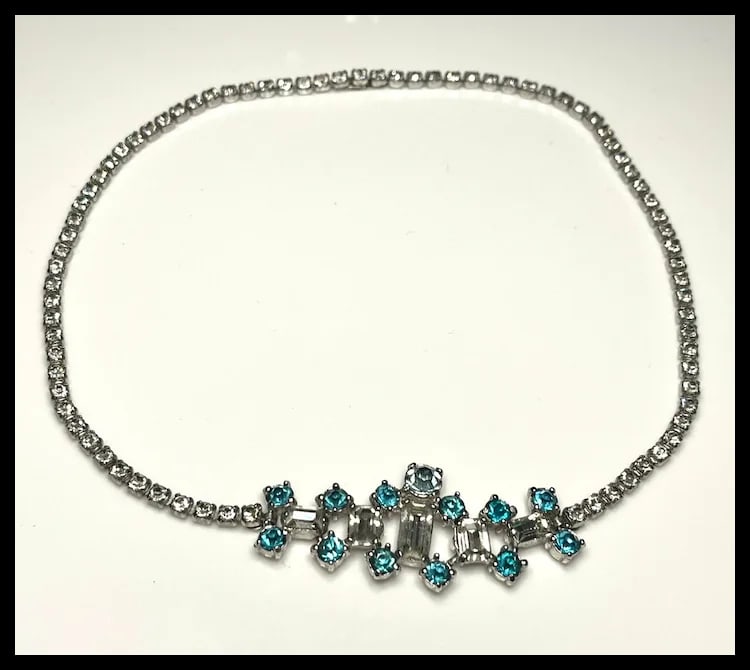 Vintage Rhinestone Statement Necklace - 2