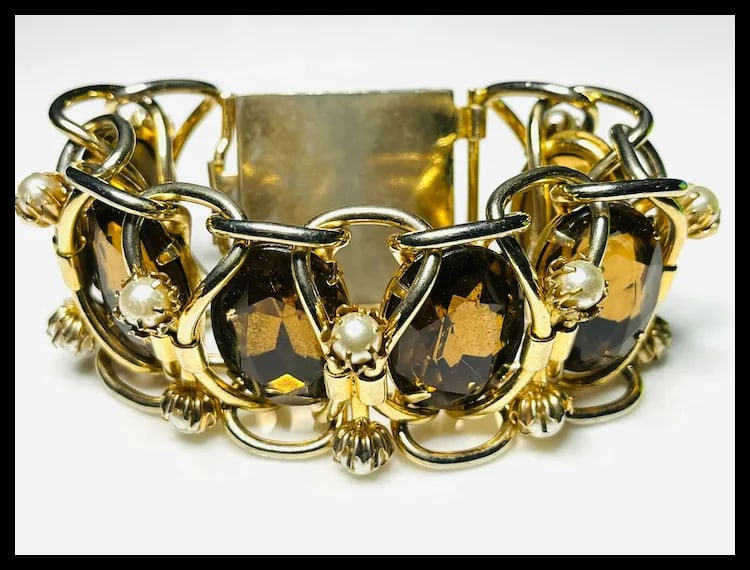 Vintage Costume Jewelry Statement Bracelet - 2
