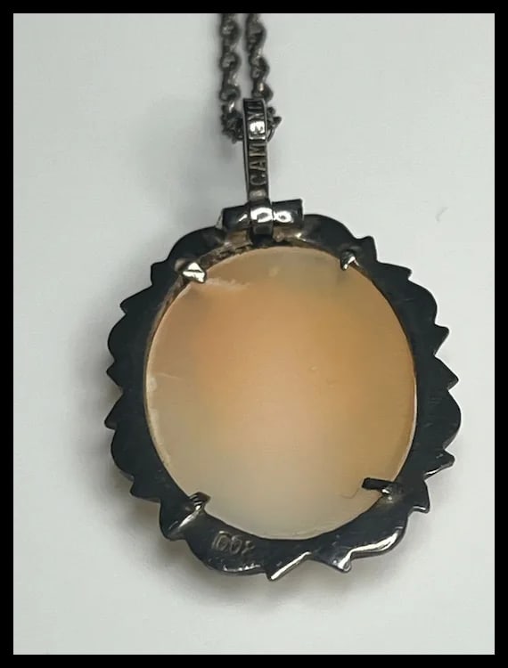 Camex Co Vintage Silver 800 Left- Facing Cameo - 3