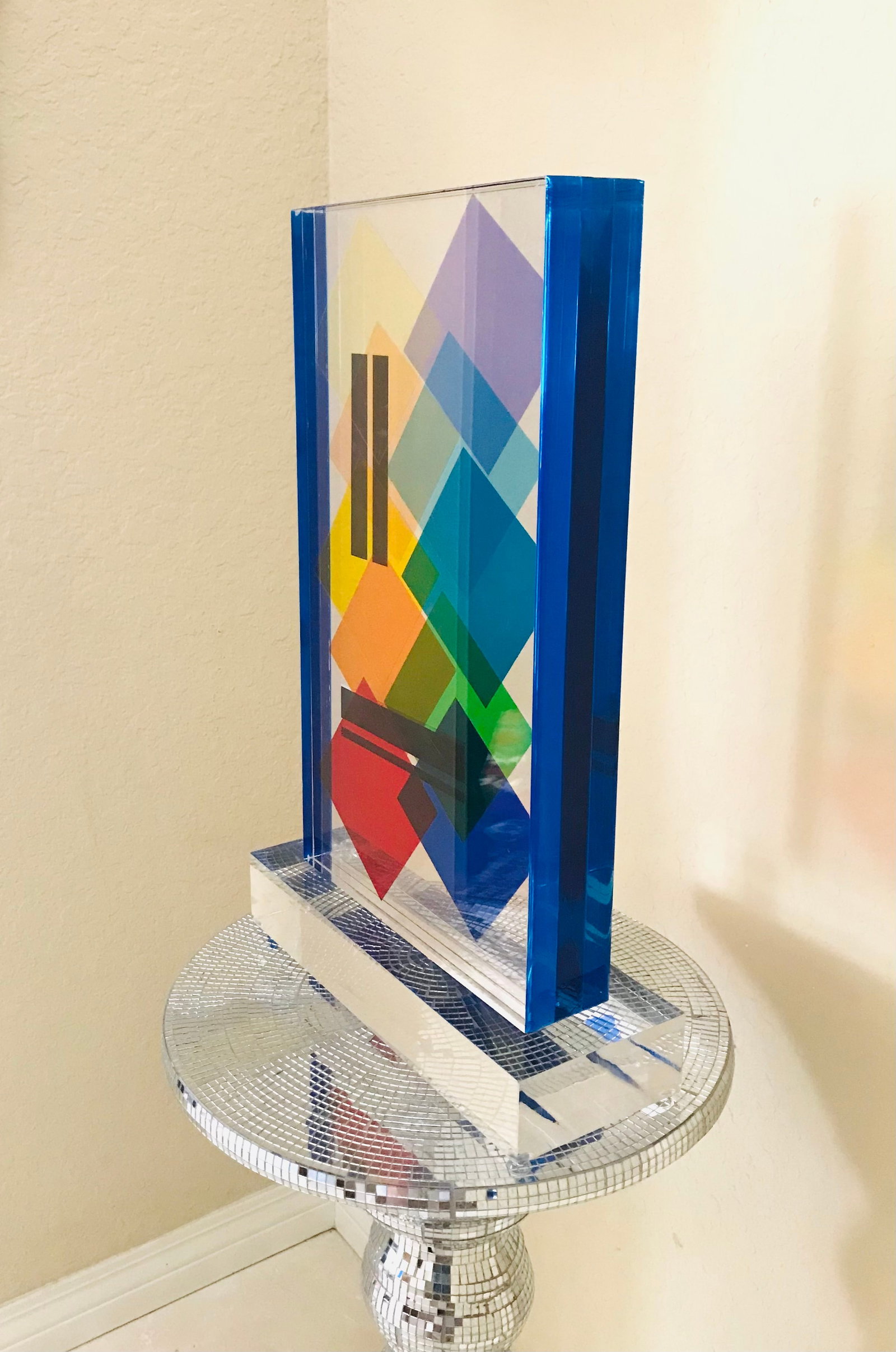 Lucite Acrylic sculpture Topazio by Grace Absi - 2