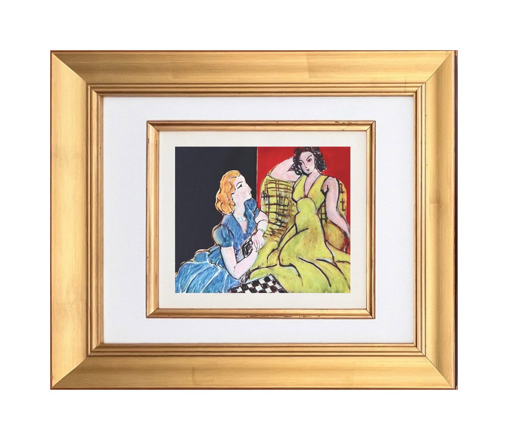 Matisse 22 The Conversation framed: Title: Matisse 22 The Conversation framed Description: Title: The Conversation Artist: Henri Matisse (After) Country: France Medium: Engraving 22 Marks: Not signed, not numbered Paper Size: 8.25 x 10.