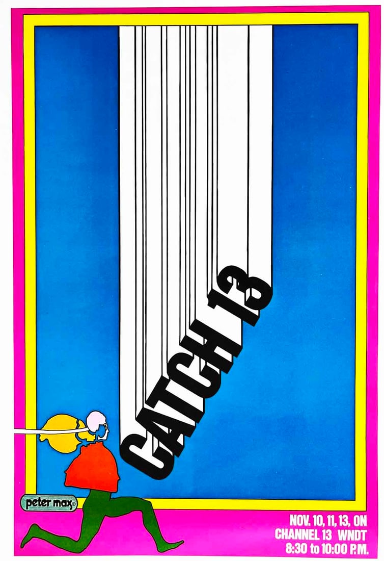 1970 Peter Max Pop Art Poster 10 Catch-13 (1 of 1)