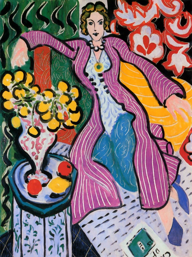 Matisse Violet Robe framed: Title: Matisse Violet Robe framed Description: Title: Violet Robe framed Artist: Henri Matisse (After) Country: France Medium: Giclees Marks: Limited edition sealed & numbered Paper: Arches