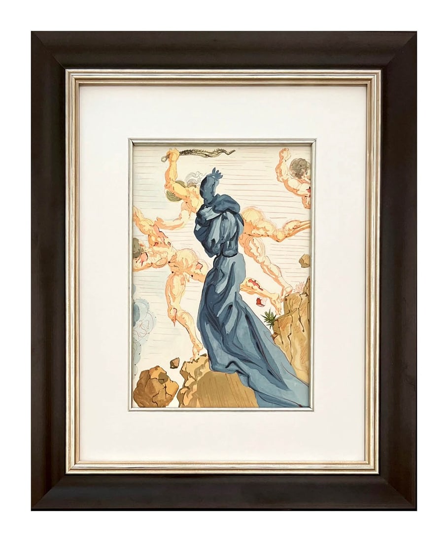 Salvador Dali Woodcut The hard Margin-Hell 15 framed (1 of 1)