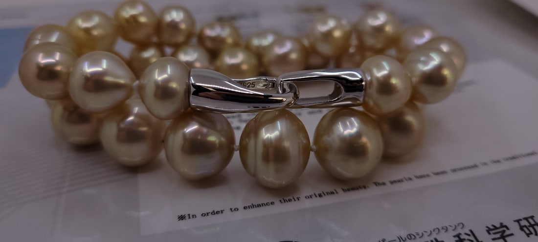 Necklace PSL Certified Australian South Sea Pearls - Huge Size - 12.0x16.1mm - 10