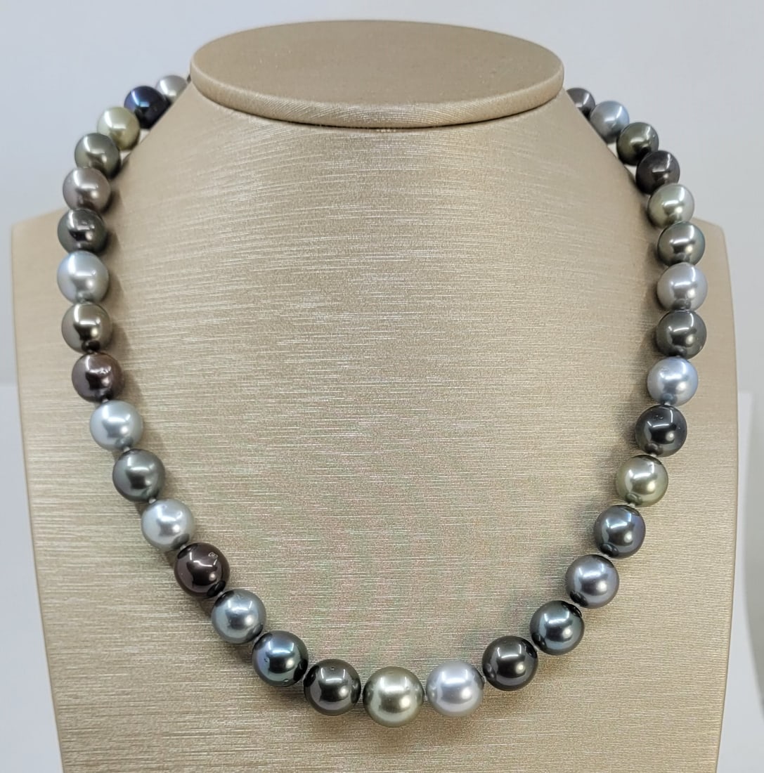 Necklace PSL Certified Tahitian Pearls - 8.3x11.7mm - 5